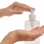 press hand sanitiser manually